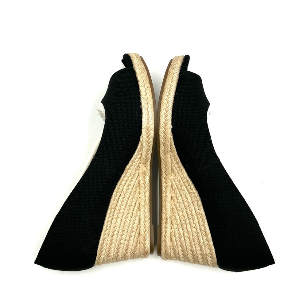 Bandolino Size 6 Nuri Black Fabric Espadrilles Open Toe Wedges Sandals Shoes - Picture 7 of 12